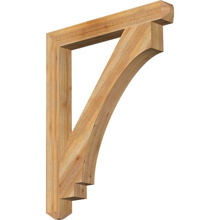 Ekena Millwork Imperial Craftsman Rough Sawn Bracket, Western Red Cedar, 4"W x 34"D x 42"H BKT04X34X42IMP04RWR
